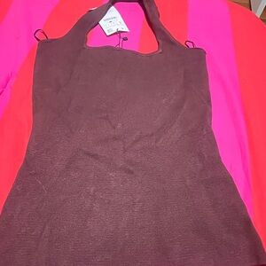 Zara Chocolate Brown halter top
